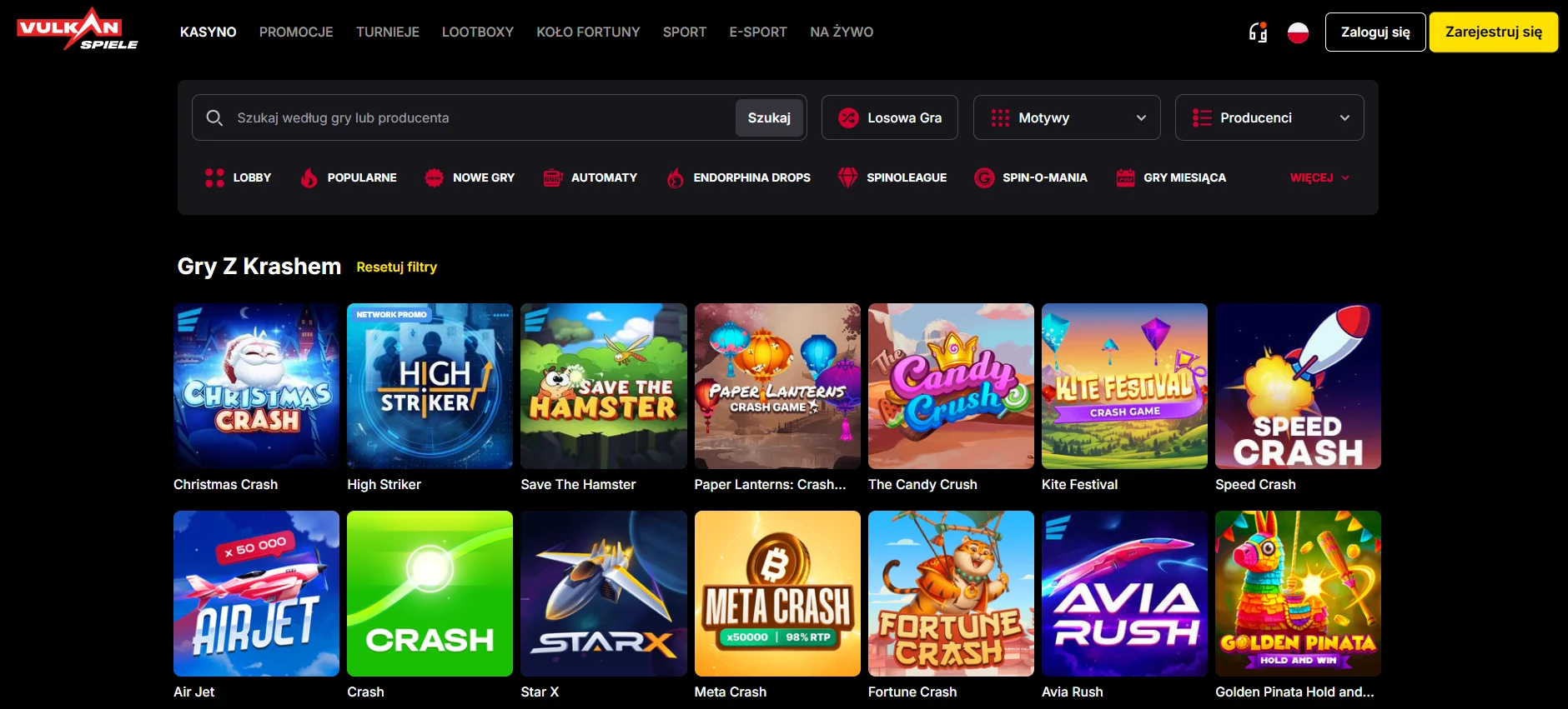 VulkanSpiele – zrzut ekranu